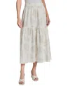 Jones New York Petite Pull-on Tiered Midi Skirt In Jones White