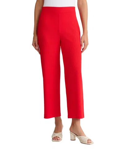 Jones New York Petite Pull-on Wide-leg Pants In Red