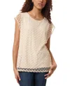Jones New York Lace Top In Vintage Cream