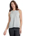 Jones New York Petite Sleeveless Applique Top In Nyc White