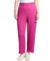 Jones New York Petite Textured Pull-on Wide-leg Pants In Pink