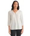 Jones New York Petite V-neck Top In White