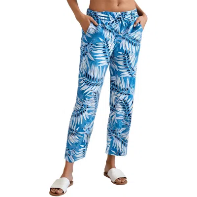 Jones New York Petites Womens Printed Linen Straight Leg Pants