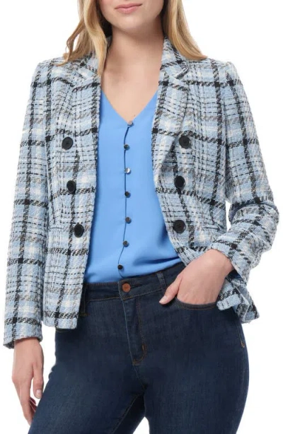 Jones New York Women's Faux Double-breasted Jacket In Blue Multi