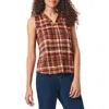Jones New York Plaid Sleeveless Knit Top In Bordeaux Multi