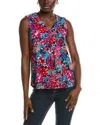 Jones New York Pleat Front Shell In Multi