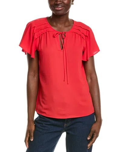 JONES NEW YORK JONES NEW YORK PLEATED SHOULDER BLOUSE