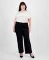 Jones New York Plus Size Pintucked Pull-on Pants In Jones Black