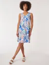 Jones New York Gina Womens Linen Ocean Print Mini Dress In Multi