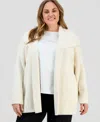 Jones New York Plus Size Wide-collar Cardigan Sweater In Multi