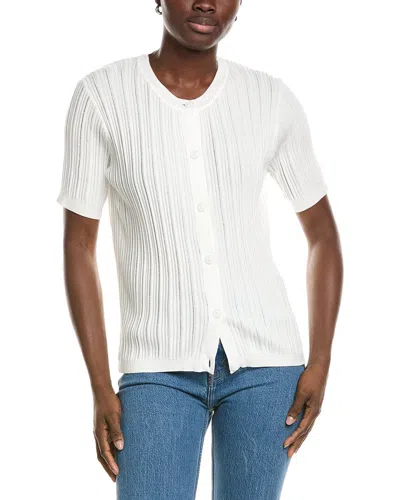 Jones New York Pointelle Cardigan In White