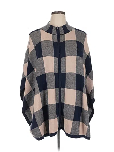 Pre-owned Jones New York Poncho In Brown