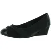 Jones New York Jny-preslee Womens Comfort Insole Manmade Wedge Heels In Black