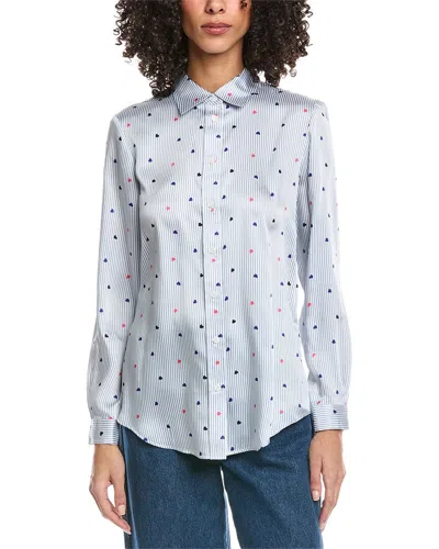 Jones New York Printed Shirt In Blue