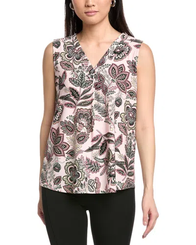Jones New York Printed Tank Shirt In Multi