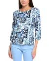 Jones New York Puff Cuff Basic Top