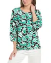 Jones New York Puff Cuff Top In Black