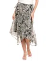 Jones New York Pull-on Bias-cut Ruffle Trim Skirt