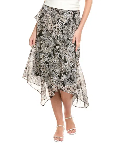 Jones New York Pull-on Bias-cut Ruffle Trim Skirt