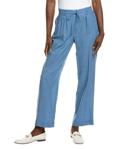 JONES NEW YORK JONES NEW YORK PULL-ON DRAWSTRING LINEN-BLEND PANT