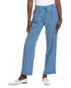 Jones New York Pull-on Drawstring Linen-blend Pant In Blue