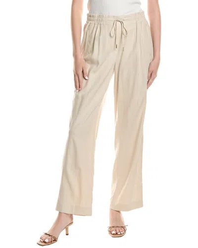 Jones New York Pull-on Side Vent Wide Leg Linen-blend Pant