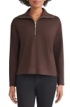 Jones New York Quarter Zip Pullover In Brown
