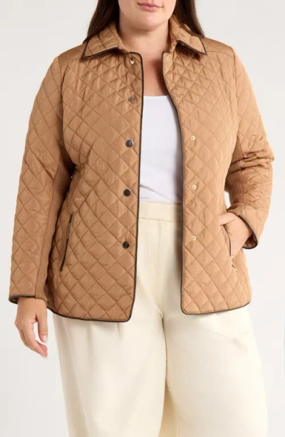 Jones New York Quilted Jacket In Brown