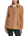 Jones New York Plus Size Quilted Snap-front Jacket In Brown