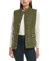 Jones New York Quilted Vest In Green