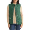 Jones New York Quilted Vest In Green