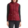 Jones New York Quilted Vest In Red