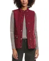 Jones New York Quilted Vest In Red