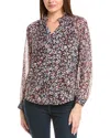 Jones New York Raglan Peasant Blouse In Black