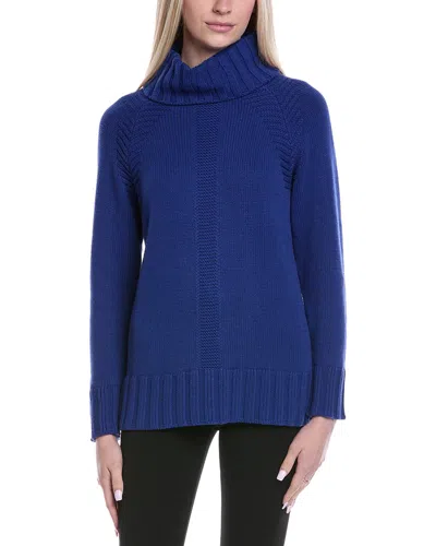 Jones New York Raglan Sleeve With Herringbone Armh In Blue