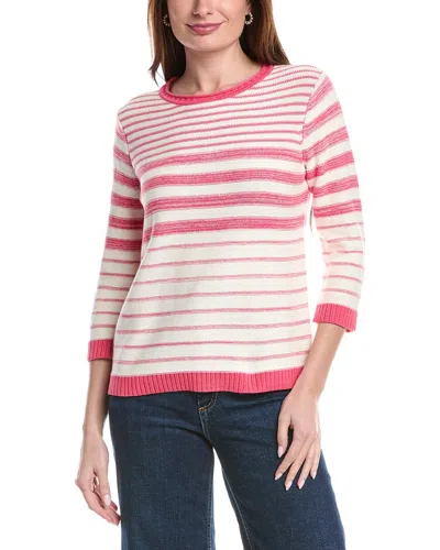 Jones New York Reverse Jersey Sweater In Pink