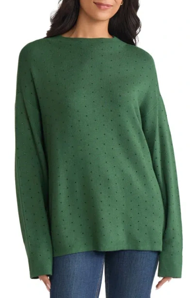 JONES NEW YORK JONES NEW YORK RHINESTONE MOCK NECK SWEATER