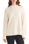 Jones New York Rhinestone Mock Neck Sweater In Neutral