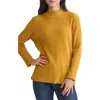 Jones New York Rib Mock Neck Sweater In Gold