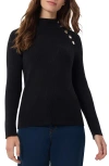 Jones New York Rib Raglan Sweater In Jones Black