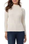 Jones New York Rib Raglan Sweater In Jones White
