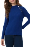 Jones New York Rib Raglan Sweater In Blue