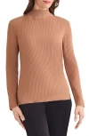 Jones New York Rib Short Sleeve Sweater In Brown