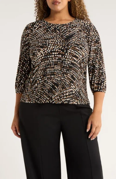 Jones New York Scattered Dot Top In Black