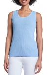 Jones New York Scoop Neck Sweater Tank In Chintz Blue