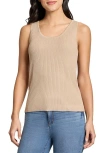Jones New York Scoop Neck Sweater Tank In Jones Khaki