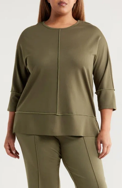 Jones New York Seam Detail Knit Tunic In Green