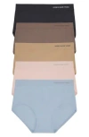 Jones New York Seamless 5-pack Briefs In Blue/shell/jude