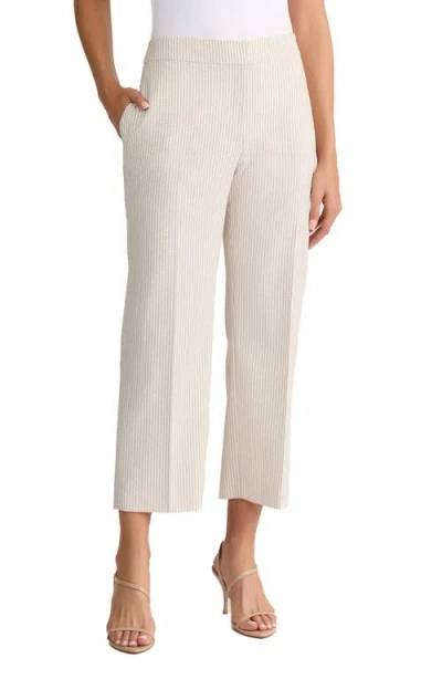 Jones New York Straight Crop Seersucker Pant In Neutral
