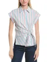 Jones New York Seersucker Wrap Top